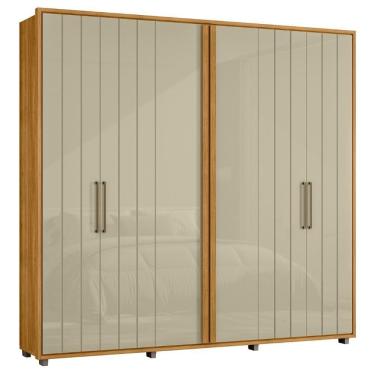 Imagem de Guarda Roupa Casal 250cm Com 6 Portas Vibe Opala/cumaru Z10 - Mpozenato