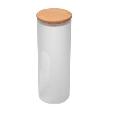 Imagem de WOLFF - Pote com Tampa de Bambu Frosted 10cm x 10cm x 28cm Vidro Borossilicato
