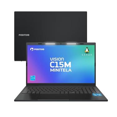 Imagem de Notebook Positivo Vision C15M Intel Celeron N4500 Linux 8GB RAM 128GB eMMC Tela 15" Full HD IPS Antirreflexo – com Minitela - Cinza