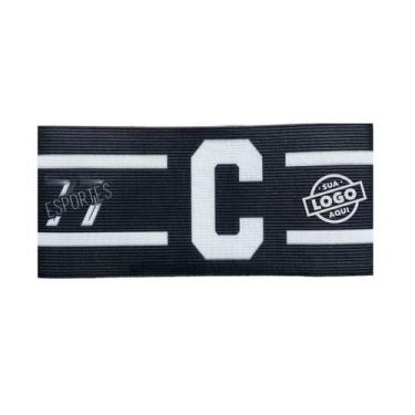 Imagem de Braçadeira Faixa Capitão Personalizável Brasão Time Fecho tiras autoco