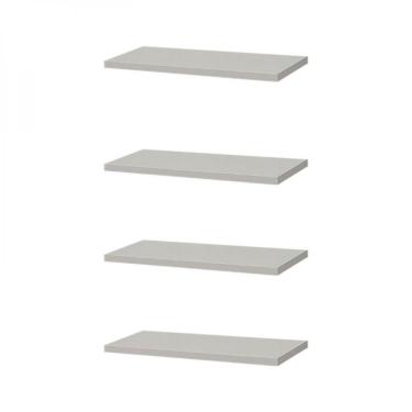 Imagem de Kit 4 Prateleiras 40 x 20cm Branca Suporte Invisível