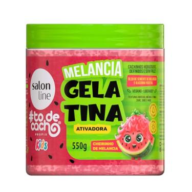 Imagem de Salon Line, Gelatina Ativadora, #TodeCacho Kids, Melancia, Vegano - Para Cabelos Ondulados, Cacheados e Crespos, 550g