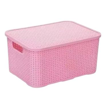 Imagem de Cor:Rosa Bebê Cesto Infantil Bebê e Mamãe Organizador 7L 14x29x19 - Monte Líbano