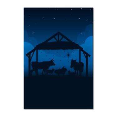 Imagem de Painel de Festa Retangular 1,50x2,20m - Painel de Tecido para Estrutura com Vara, Temático para Festa de Aniversário, Natal e Comemorações(Feliz Natal 12)