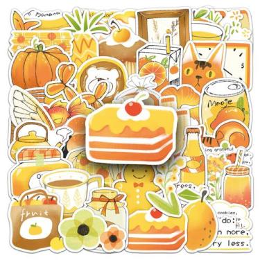 Imagem de Pacote de adesivos estéticos desenhados à mão, 50 peças de comida fofa