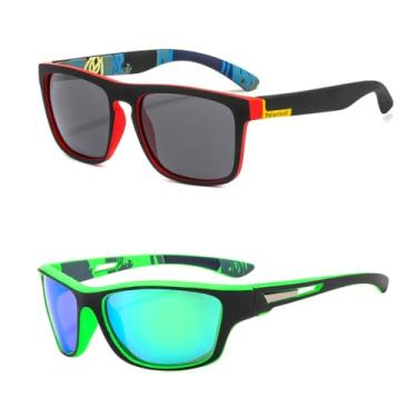 Imagem de Kit 2 Óculos de Sol Masculinos Polarizados Esportivo Uv400 Clássicos