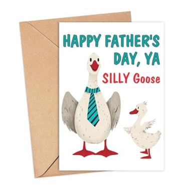 Imagem de Feliz Dia dos Pais - Cartão Ya Silly Goose - Presente de Dia dos Pais Silly Goose - Cartões engraçados para pai - Presente de marido e pai - Cartões de ganso - Pato engraçado - Cartão de piada para