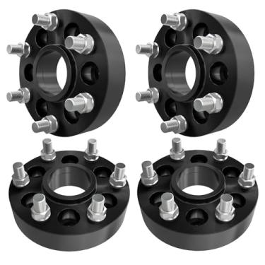 Imagem de Cmd motoring Espaçadores de roda 6 x 139,7 (6 x 5,5) 1,5 polegadas 38 mm - preto forjado Hubcentric 4 peças | Compatível com Toyota Tundra 2022-2024, Lexus LX J300 2021-2024 | 95 mm furo M14x1,5 Studs