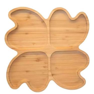 Imagem de Bandeja Petisqueira Mdf 4 Divisórias Flor Dc1146 - Yoss