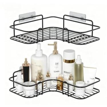 Imagem de Prateleiras Suporte Com Alto Adesivos Para Parede Banheiro Cozinha Lavanderia Shampoo Sabonete - Organizador sem Furo para Banheiro, Cozinha e Lavanderia(pequeno×2)