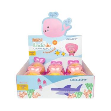 Imagem de Massa de Modelar Fundo do Mar Baleia - Display c/ 6und - 24 Cores + 5 