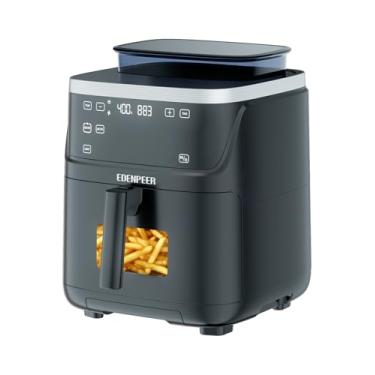 Imagem de EDENPEER Fritadeira A Ar Com Função De Vaporização De Alimentos, 12 Em 1, Fritadeira A Ar, Assa, Assa, Grelha, Desidrata, Cozinha A Vapor, Cozinha A Vapor E Fritadeira A Ar, Autolimpante, Fritadeir