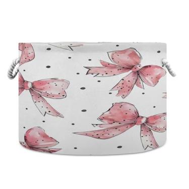 Imagem de SEHANY Cesta de armazenamento redonda grande com alça de corda, cesto de roupa suja de lona para armazenamento de cobertores, cesta de armazenamento infantil para quarto de banho, decoração de