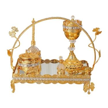 Imagem de Ｂｅｓｇａ Queimador de incenso com 6 peças, decoração para festa de Ramadã, porta-incenso árabe, difusor para casamento, escritório, spa, meditação