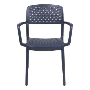 Imagem de Cadeira Tramontina Serena Em Polipropileno Azul Navy Com Braços