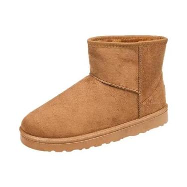 Imagem de Botas De Inverno Unissex De Camurça Tamanho Grande Masculinas Slip on 