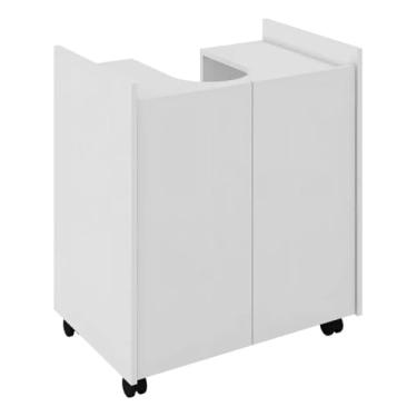 Imagem de Gabinete De Banheiro 2 Portas Branco armario Pia De Coluna