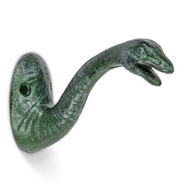 Imagem de Abbott Collection Gancho de dinossauro - ferro fundido, verde antigo (7,6 cm A)