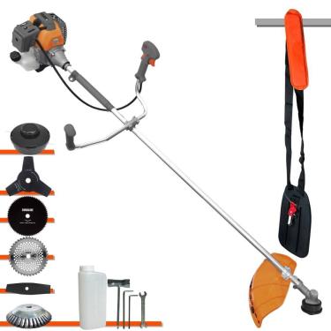 Imagem de Máquina de Cortar Grama Lateral À Gasolina Tekna RL430P 43cc 1,7HP de Potência 10.000rpm Roçadeira Multifuncional Completa Com 6 Opções de Cortes