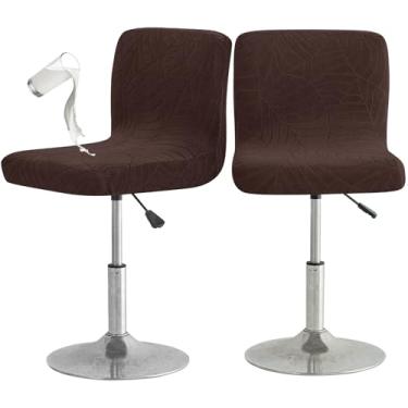 Imagem de Eco-Ancheng 2 capas de banco de bar, altura do balcão, bancos de bar giratórios, à prova d'água, banco de bar, banco de encosto alto, capas de cadeira de bar para cozinha, bar, café, 17