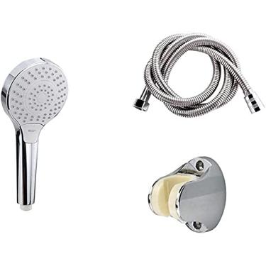 Imagem de YYBOES Chuveiro cabeça de chuveiro filtro de chuveiro elétrico cabeça de chuveiro de alta pressão Sambo modo de água modo água entrada de água copo de economia de água multicamadas chuveiro banhado a