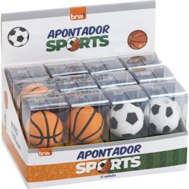Imagem de Apontador SPORTS sem Depósito Bola Futebol e Basquete (12 UN) - BRW