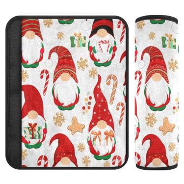 Imagem de Burbuja Capa para cinto de segurança de carro Christmas Gnomos, macia, confortável, protetor de cinto de segurança para alça de ombro de assento, 1 par pequeno