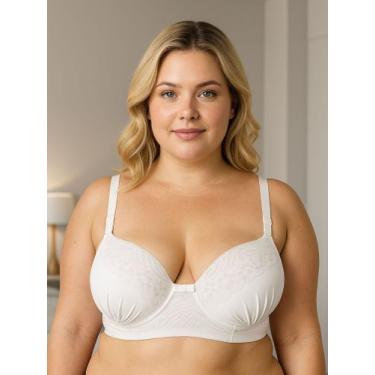 Imagem de Sutiã Plus Size Bojão com Detalhe em Renda Soutien Reforçado - c8 CARO