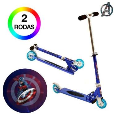 Imagem de Patinete Capitão América 2 Rodas Ajuste de Altura Azul