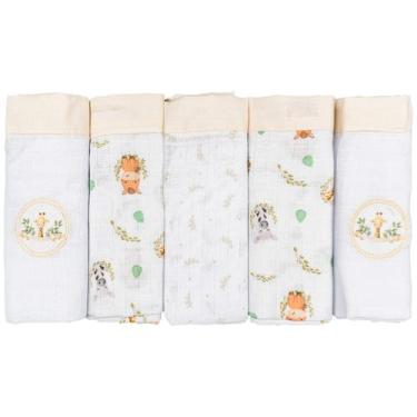 Imagem de Fralda de Pano para Bebê com 05 Unidades Baby Joy Fábula, Safari