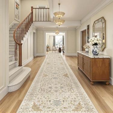 Imagem de Madane Tapete de corredor 7,5 x 50,8 cm – Tapete extralongo para corredores 6 m, antiderrapante, resistente a manchas, corredor para sala de estar, quarto, 6 metros, envelhecido, tapete para cozinha