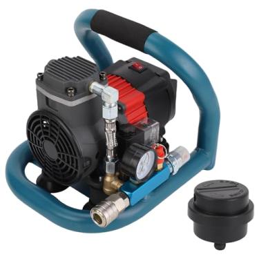Imagem de Garosa Compressor de Ar Portátil, Cabo Emborrachado de Compressor de Ar Sem óleo de 1,5L, Pressão Máxima de 8bar 65dB Ultra Silencioso para Reparo de Automóveis Pintura Em Spray de
