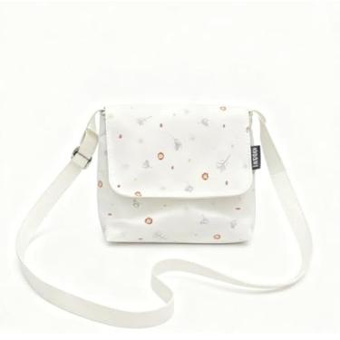 Imagem de Bolsa tiracolo feminina de outono com bordado floral pastel, Branco, Medium, Mochila casual