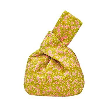 Imagem de BAR AUTOTECH Bolsa de pulso elegante de algodão com estampa japonesa, bolsa de mão, bolsa de lona portátil para mulheres, mulheres, Flor de cerejeira 2, Cotton