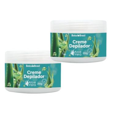 Imagem de Kit 2 Cremes Depilatório Corporal (Pernas,Axilas,Virilhas,Peito,Tórax) - Com Aloe Vera Lucys - 250g