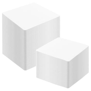 Imagem de MUKLEI Porta-copos de papel, 500 peças, porta-copos quadrados de papelão de 10 cm, porta-copos de barra de papel a granel para artes, casamento, branco