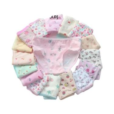 Imagem de 5 pçs/lote doces cores mix estilos algodão impressão calcinha infantil