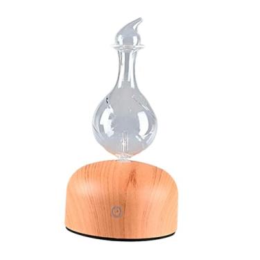 Imagem de KiBcsLic Difusor de aromas de óleos essenciais, umidificador de ar de mesa multifuncional, moderno e decorativo, com acabamento em madeira, ideal para o, Style E