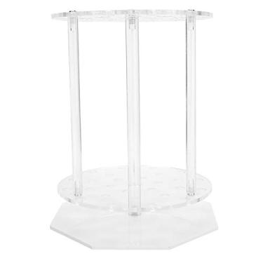 Imagem de GLOGLOW Material Escolar Suporte de Tubo de Ensaio de Rack de Pipeta para Equipamentos de Laboratório Com Película Protetora Disco Redondo Durável Suporte de Pipeta de 28 Furos Rack de de 28 Furos