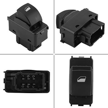 Imagem de Generic 6490.E2, Botão Regulador de Janela Preta de Plástico à Prova de Desgaste, Interruptor de Janela Elétrica para Reparo