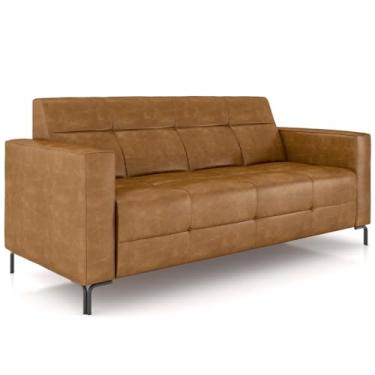 Imagem de Sofá 2 Lugares Sala Living Industrial 160cm Senna K01 Couríssimo Whisky - Lyam Decor