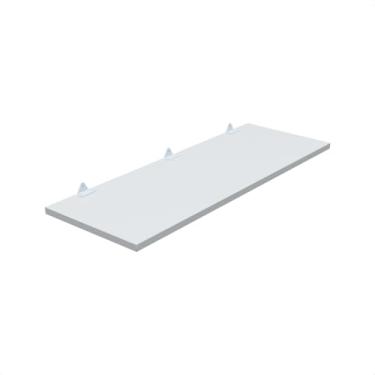 Imagem de Prateleira Branca 70x30 Com Suporte Flutuante Mdf Branco Cozinha Quarto Banheiro Sala