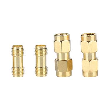 Imagem de Generic Adaptador SMA Macho para SMA Macho Durável Fêmea para Fêmea Conector Coaxial RF Fácil de Instalar 2 Pares para Várias Aplicações de Transmissão Coaxial