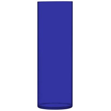 Imagem de Vaso de flores cilíndrico azul roxo decorativo personalizado grande vaso de flores bonito impressão moderna decoração de quarto, 30 cm x 9,9 cm