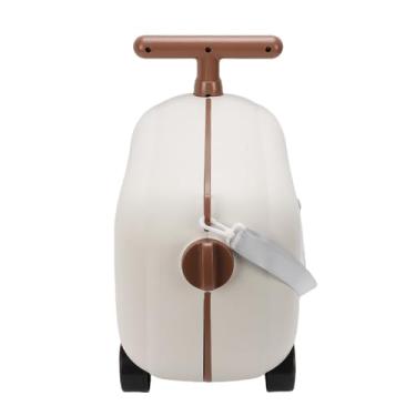 Imagem de Mala infantil com pedais dobráveis de 90 graus, bagagem de viagem de grande capacidade para crianças, Marrom, Comum