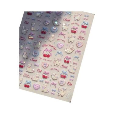 Imagem de Adesivos De Unhas Para Festa De Frutas: Abacaxi, Pitaya, Kiwi, Maçã, M