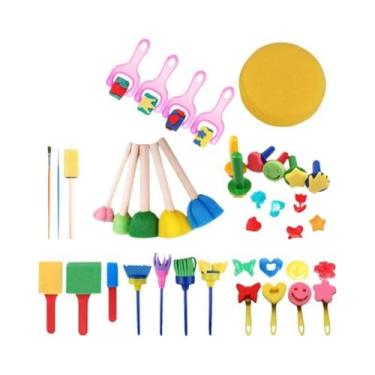 Imagem de Conjunto De Pintura Com Esponja De 30 Peças Ferramenta De Pincel Para 