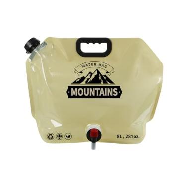 Imagem de Recipiente de água dobrável com torneira, jarro de armazenamento de água livre de BPA de 2,1 galões para caminhadas, cantinas, esportes ao ar livre, equitação, montanhismo, garrafa de água de