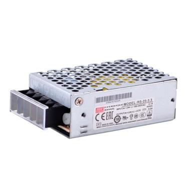 Imagem de Mean Well 25W Fonte De AlimentaçãO Chaveada De SaíDa úNica Meanwell 110 Volts Para 12 Volts Conversor Suprimentos Para LaboratóRio De InformáTica 3.3V 6A (RS-25-3.3 3.3V/6A/19.8W/Enclosed Power)