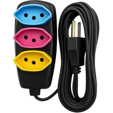 Imagem de Extensão Elétrica 5 Metros com 3 Tomadas 10A Bivolt 127V/220V Padrão NBR 5M